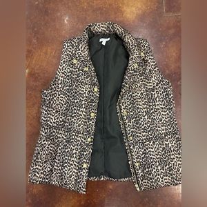 Leopard print puffer jacket